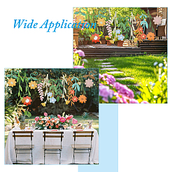 紙の花の吊り下げバナー  パーティーホームデコレーション用  カラフル  157~340x60~120x0.3mm&nbsp;DIY-WH0750-132