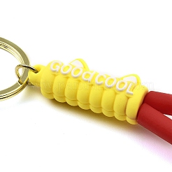 Cat Paw Print PVC Rope Keychains&nbsp;KEYC-B015-03LG-04