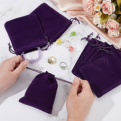 30Pcs Rectangle Velvet Drawstring Pouches&nbsp;TP-NB0001-61B