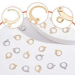 100Pcs 2 Colors 304 Stainless Steel Leverback Earring Findings&nbsp;STAS-BBC0001-46