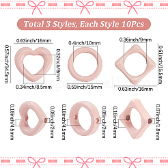 30Pcs 3 Styles Baking Paint Alloy Bead Frame&nbsp;FIND-SP0004-49