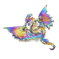 Dragon with Evil Eye Alloy Rhinestone with Plastic Lapel Pins for Backpack Clothes&nbsp;JEWB-G043-02C