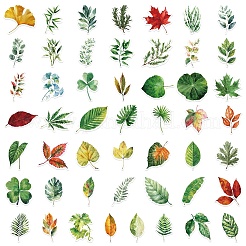 50Pcs PVC Self-Adhesive Leaf Stickers&nbsp;AJEW-R002-04A
