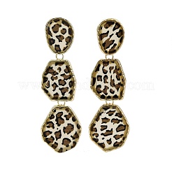 Alloy acrylic Dangle Stud Earrings&nbsp;EJEW-M075-01G-03