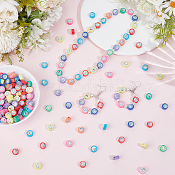 200Pcs Printed Handmade Polymer Clay Beads&nbsp;CLAY-PA0001-54
