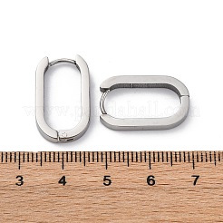 変色しにくい304ステンレススチール製フープピアス  オーバル  ステンレス鋼色  21x12x3mm  ピン：1mm&nbsp;STAS-S103-21P