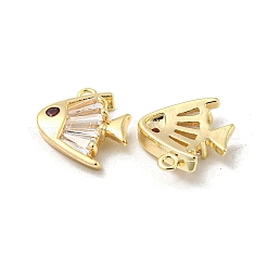 Brass Micro Pave Cubic Zirconia Charms&nbsp;KK-H460-33G