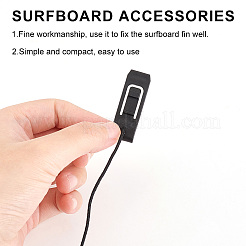 プラスチック sup スプリットサーファーパドルボードフィンクリップ  ブラック  170mm&nbsp;AJEW-WH0258-882