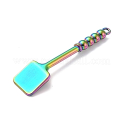 レインボーカラーアロイペンダント  混合図形  34~67x9~35x2~5mm  穴：2~3mm&nbsp;FIND-G022-C01-M
