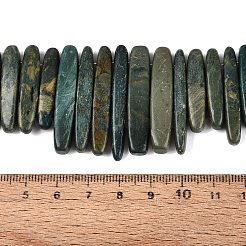 天然寿山翡翠ビーズ連売り  不規則な棒  上部に穴が開けられた  12~49x3~9x4~9mm  穴：0.8~1mm  約55~68個/連  14.76~17.13インチ（37.5~43.5cm）&nbsp;G-Q616-06B