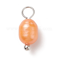 Dyed Natural Cultured Freshwater Pearl Rice Charms&nbsp;PALLOY-JF01948-02