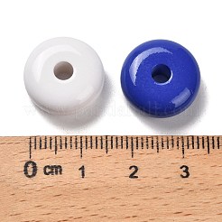 スプレー塗装された不透明なアクリルビーズ  ロンデル  ミックスカラー  16x7mm  穴：3.5mm&nbsp;OACR-P030-06A-M