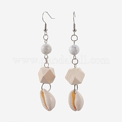 Round Natural & Synthetic Gemstone Dangle Earrings&nbsp;EJEW-JE02912