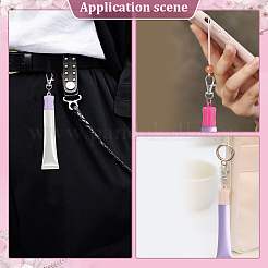 6Pcs 6 Colors Lip Gloss Shape Silicone Keychains&nbsp;KEYC-ME0001-15