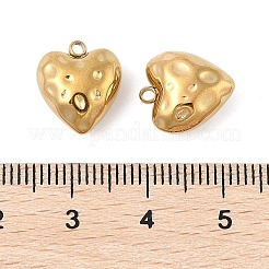 304ステンレススチールチャーム  ハートチャーム  PVD真空メッキ  18KGP本金メッキ  13x11x6mm  穴：1.6mm&nbsp;STAS-P380-54G