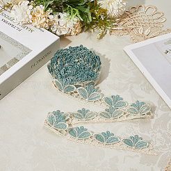 6Yards Polyester Wavy Lace Trim Ribbon&nbsp;SRIB-GF0001-45C