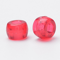 透明プラスチックビーズ  コラム  ミックスカラー  9x6mm  穴：3.5mm&nbsp;X-MACR-S272-19