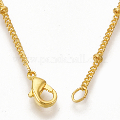 Brass Coated Iron Curb Chain Necklace Making&nbsp;MAK-T006-01G