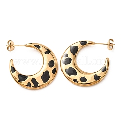 304 Stainless Steel & Enamel Stud Earrings&nbsp;SA-CBAF756-05G