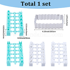 1袋入り文字と数字入りPPプラスチッククッキースタンプ  ステンレス製カッター付き  ベーキングツール  ミックスカラー  10x13x21mm&nbsp;DIY-SC0033-90