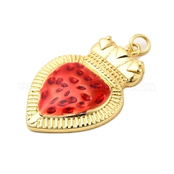 Brass Enamel Pendants&nbsp;KK-P303-10G