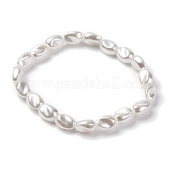 2Pcs Alloy Plastic Pearl Stretch Bracelets for Women&nbsp;BJEW-U011-03G