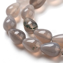 Natural Grey Agate Beads Strands&nbsp;G-B106-A13-01