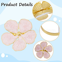 4Pcs 4 Colors Flower Alloy Enamel Napkin Rings&nbsp;AJEW-GF0011-11