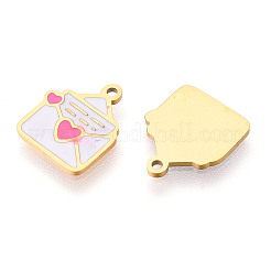 304 Stainless Steel Enamel Charms&nbsp;STAS-T065-54G-02