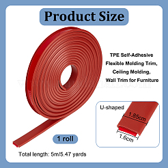 TPE Self-Adhesive Flexible Molding Trim&nbsp;DIY-WH0578-82B-02