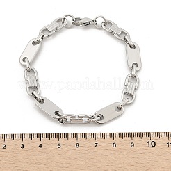 304 Stainless Steel Oval Link Chain Bracelets for Women Men&nbsp;BJEW-F488-57P
