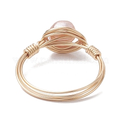 Nuggets Natural Cultured Freshwater Pearl Finger Rings&nbsp;RJEW-JR00697-02