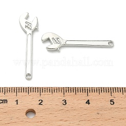 合金ペンダント  ツールチャーム  鉛フリー＆カドミウムフリー  プラチナ  レンチ  31.5x8.5x2.5mm  穴：1.5mm  約1000個/1000g&nbsp;LS-FIND-H053-01C-P