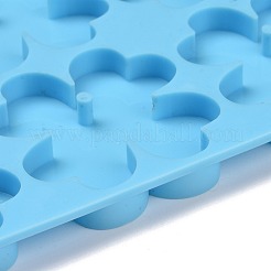 クローバーペンダントシリコンモールド  レジン型  UVレジン＆エポキシ樹脂のジュエリー作り用  ライトスカイブルー  85x127x8mm  穴：3mm  内径：40x21mm&nbsp;DIY-F109-17