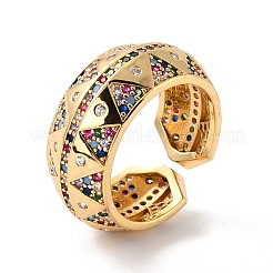 Colorful Cubic Zirconia Dome Ring for Her&nbsp;X-RJEW-C017-02G-RS