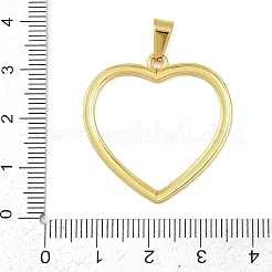 304ステンレスペンダント  中空  ゴールドカラー  ハート  31x29.5x1.2mm  穴：6x3mm&nbsp;STAS-K315-02A-G