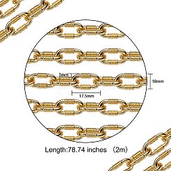 Brass Paperclip Chains&nbsp;LCHA-SZ0001-01G-RS