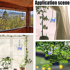 Butterfly Glass Hanging Suncatchers&nbsp;HJEW-WH20019-10A