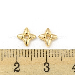 真鍮ビーズ  カドミウムフリー＆ニッケルフリー＆鉛フリー  スター  18KGP本金メッキ  6.5x6.5x1.8mm  穴：1.2mm&nbsp;KK-P258-16G
