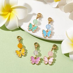 Butterfly Alloy Enamel Pendant Decorations&nbsp;HJEW-JM01776