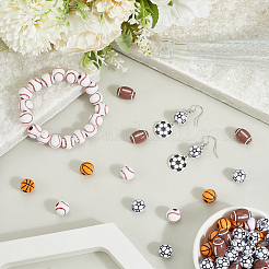 200Pcs 4 Styles Acrylic Beads&nbsp;OACR-SP0001-61