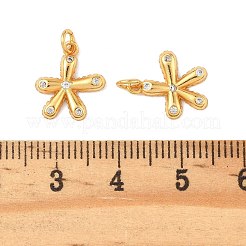 Brass Micro Pave Cubic Zirconia Charms&nbsp;KK-K364-46G