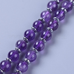 Natural Amethyst Pendant Necklace&nbsp;NJEW-I109-C02