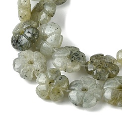 天然石ラブラドライトビーズ連売り  花  14x14x5.5mm  穴：1.2mm  約29個/連  14.80''（37.6センチメートル）&nbsp;G-H023-B19-01