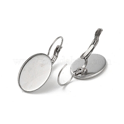 Non-Tarnish 304 Stainless Steel Hoop Earrings Findings&nbsp;STAS-K278-08A-P
