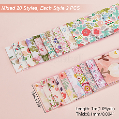 Flower Pattern Cotton Fabrics&nbsp;DIY-WH0622-141A