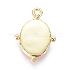Golden Plated Brass Enamel Pendants&nbsp;KK-F807-01C-G