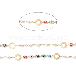 Brass Ring & Horse Eye Link Chains&nbsp;CHC-P009-19G
