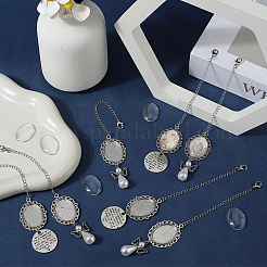 Angel & Flat Round Alloy Doctoral Cap Graduation Hanging Pendants&nbsp;HJEW-SP00001