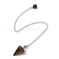 Cone Natural Gemstone Pointed Dowsing Pendulums&nbsp;HJEW-JM04866